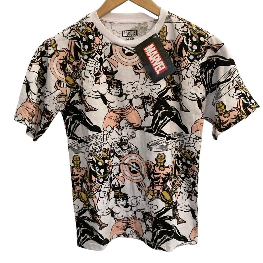 Marvel Shirt Superheroes Boys Size M/12
